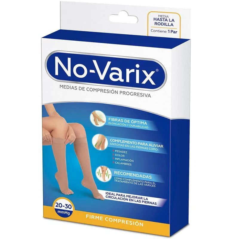 MEDIA NO-VARIX RODILLA PUNTA ABIERTA