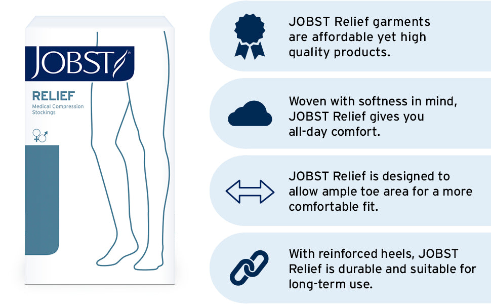 MEDIAS DE COMPRESIÓN MUSLO UNISEX - JOBST RELIEF