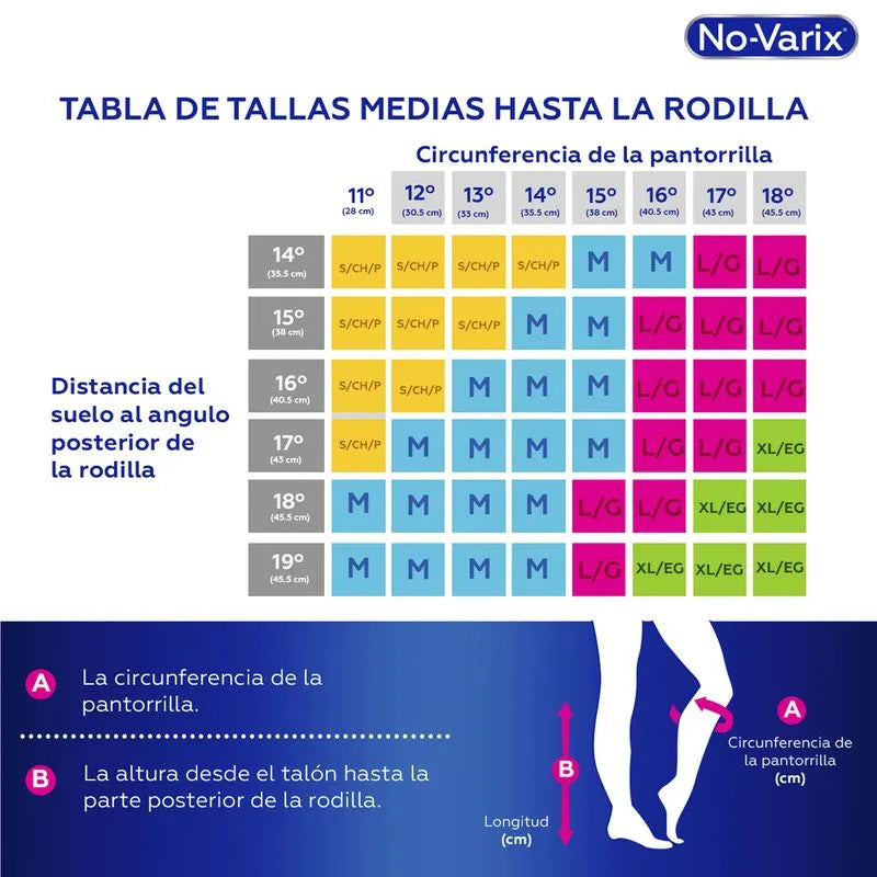 MEDIA NO-VARIX DISEÑO A LA RODILLA