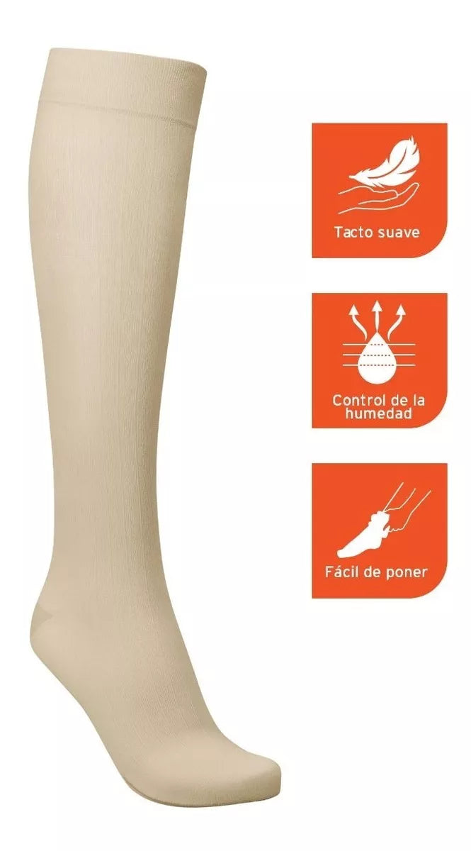 CALCETIN DE COMPRESIÓN RODILLA ACANALADO ESTRA SUAVE - JOBST SOSOFT