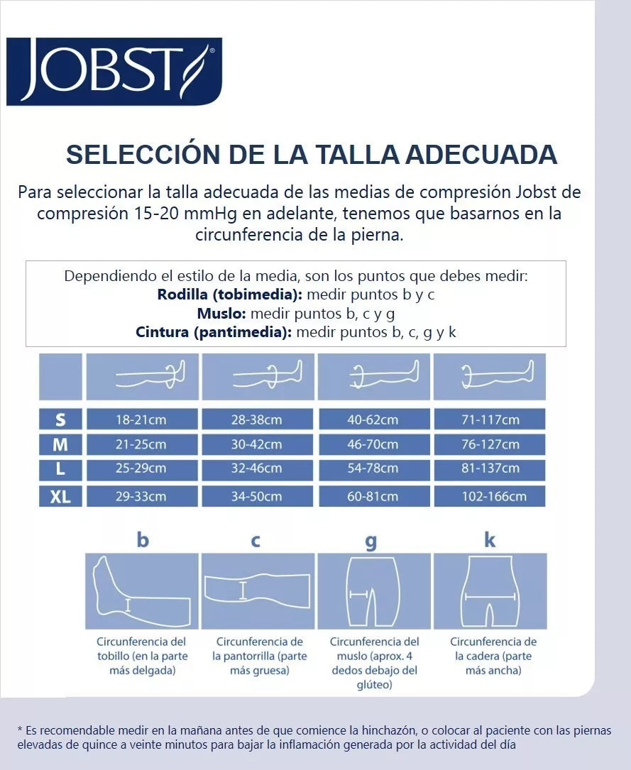 CALCETIN DE COMPRESIÓN RODILLA ACANALADO ESTRA SUAVE - JOBST SOSOFT